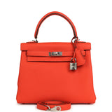 Hermes Kelly Retourne 25 Capucine Togo Palladium Hardware - Thumbnail View 1