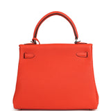 Hermes Kelly Retourne 25 Capucine Togo Palladium Hardware - Thumbnail View 3