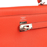 Hermes Kelly Retourne 25 Capucine Togo Palladium Hardware - Thumbnail View 7