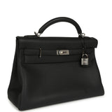 Pre-owned Hermes Kelly 42 Maxi Black Togo Palladium Hardware - Thumbnail View 2