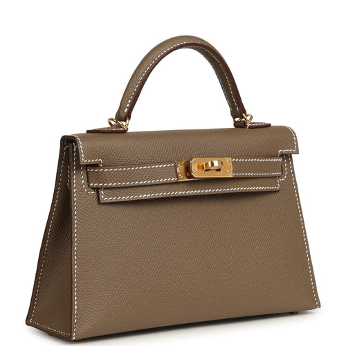 Hermes Kelly Sellier 20 Etoupe Epsom Gold Hardware