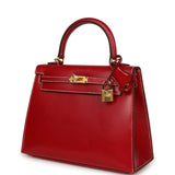 Hermes Kelly Sellier 25 Rouge Piment Box Gold Hardware - Thumbnail View 5