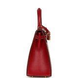 Hermes Kelly Sellier 25 Rouge Piment Box Gold Hardware - Thumbnail View 3