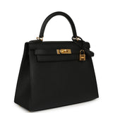 Pre-owned Hermes Kelly Sellier 28 Black Epsom Gold Hardware - Thumbnail View 2