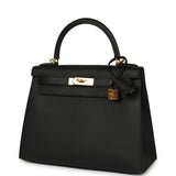 Pre-owned Hermes Kelly Sellier 28 Black Epsom Gold Hardware - Thumbnail View 5