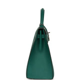Pre-owned Hermes Kelly Sellier 32 Malachite Epsom Palladium Hardware - Thumbnail View 3