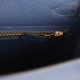Pre-owned Hermes Kelly Sellier 25 Bleu Navy Epsom Gold Hardware - Thumbnail View 8