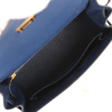 Pre-owned Hermes Kelly Sellier 25 Bleu Navy Epsom Gold Hardware - Thumbnail View 9