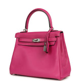 Pre-owned Hermes Kelly Retourne 25 Rose Poupre Swift Palladium Hardware - Thumbnail View 5