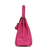 Pre-owned Hermes Kelly Retourne 25 Rose Poupre Swift Palladium Hardware - Thumbnail View 4