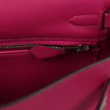 Pre-owned Hermes Kelly Retourne 25 Rose Poupre Swift Palladium Hardware - Thumbnail View 8