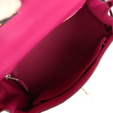 Pre-owned Hermes Kelly Retourne 25 Rose Poupre Swift Palladium Hardware - Thumbnail View 9