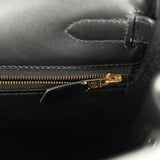 Vintage Hermes Kelly Retourne 32 Black Box Gold Hardware - Thumbnail View 9