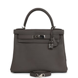 Pre-owned Hermes Kelly Retourne 28 Etain Togo Palladium Hardware - Thumbnail View 1