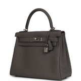 Pre-owned Hermes Kelly Retourne 28 Etain Togo Palladium Hardware - Thumbnail View 5