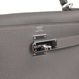 Pre-owned Hermes Kelly Retourne 28 Etain Togo Palladium Hardware - Thumbnail View 7
