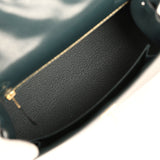 Hermes Kelly Sellier 25 Vert Cypress Chevre Chamkila Gold Hardware - Thumbnail View 8