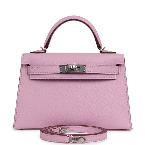 Hermes Kelly Sellier 20 Mauve Sylvestre Epsom Palladium Hardware