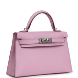 Hermes Kelly Sellier 20 Mauve Sylvestre Epsom Palladium Hardware - Thumbnail View 2