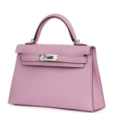 Hermes Kelly Sellier 20 Mauve Sylvestre Epsom Palladium Hardware - Thumbnail View 5