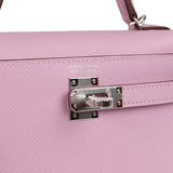 Hermes Kelly Sellier 20 Mauve Sylvestre Epsom Palladium Hardware - Thumbnail View 7