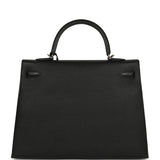 Pre-owned Hermes Kelly Sellier 35 Black Epsom Palladium Hardware - Thumbnail View 4