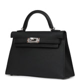 Hermes Kelly Sellier 20 Black Epsom Palladium Hardware - Thumbnail View 5