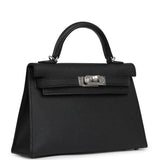 Hermes Kelly Sellier 20 Black Epsom Palladium Hardware - Thumbnail View 2