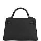 Hermes Kelly Sellier 20 Black Epsom Palladium Hardware - Thumbnail View 4