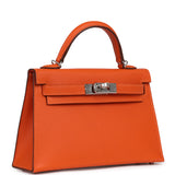 Hermes Kelly Sellier 20 Tangerine Epsom Palladium Hardware - Thumbnail View 2