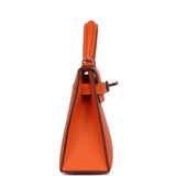 Hermes Kelly Sellier 20 Tangerine Epsom Palladium Hardware - Thumbnail View 3