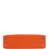Hermes Kelly Sellier 20 Tangerine Epsom Palladium Hardware - Thumbnail View 6