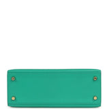 Pre-owned Hermes Kelly Sellier 25 Vert Jade Epsom Gold Hardware - Thumbnail View 6