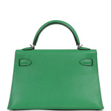 Pre-owned Hermes Kelly Sellier 20 Bambou Chevre Mysore Palladium Hardware - Thumbnail View 4