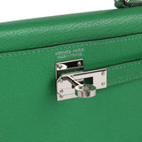 Pre-owned Hermes Kelly Sellier 20 Bambou Chevre Mysore Palladium Hardware - Thumbnail View 7