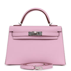 Hermes Kelly Sellier 20 Mauve Sylvestre Epsom Palladium Hardware