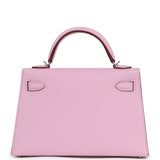 Hermes Kelly Sellier 20 Mauve Sylvestre Epsom Palladium Hardware - Thumbnail View 4