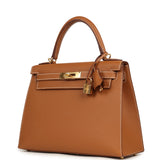 Pre-owned Hermes Kelly Sellier 28 Gold Epsom Gold Hardware - Thumbnail View 5