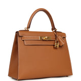 Pre-owned Hermes Kelly Sellier 28 Gold Epsom Gold Hardware - Thumbnail View 2