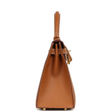 Pre-owned Hermes Kelly Sellier 28 Gold Epsom Gold Hardware - Thumbnail View 3