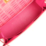 Pre-owned Hermes Kelly Sellier 28 Fuchsia Shiny Porosus Crocodile Gold Hardware - Thumbnail View 8