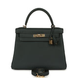 Hermes Kelly Retourne 28 Vert Mangrove Togo Permabrass Hardware - Thumbnail View 1