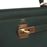 Hermes Kelly Retourne 28 Vert Mangrove Togo Permabrass Hardware - Thumbnail View 7