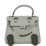Hermes "Quelle Idolle" Kelly Doll Bleu Glacier, Vert Maquis Swift Palladium Hardware - Thumbnail View 1