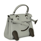 Hermes "Quelle Idolle" Kelly Doll Bleu Glacier, Vert Maquis Swift Palladium Hardware - Thumbnail View 2