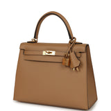 Hermes Kelly Sellier 25 Chai Epsom Gold Hardware - Thumbnail View 5
