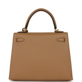 Hermes Kelly Sellier 25 Chai Epsom Gold Hardware - Thumbnail View 4