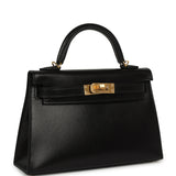 Hermes Kelly Sellier 20 Black Box Gold Hardware - Thumbnail View 2