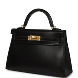 Hermes Kelly Sellier 20 Black Box Gold Hardware - Thumbnail View 5