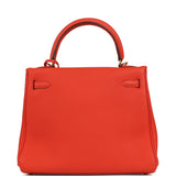 Pre-owned Hermes Kelly Retourne 25 Capucine Togo Gold Hardware - Thumbnail View 4
